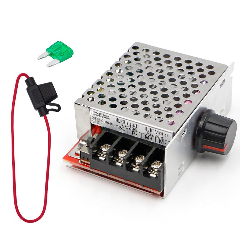 RioRand PWM DC Motor Speed Controller Switch Control 7-70V 30A Fuse (RRLSKJAASSSSSSS) - Image 1